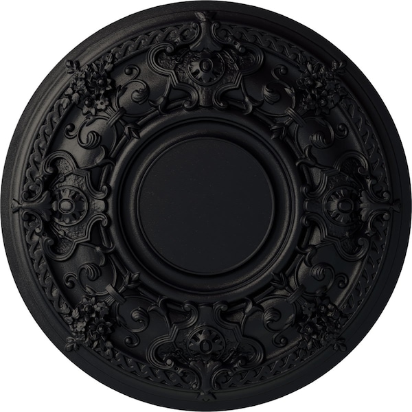 Ekena Millwork Jackson Ceiling Medallion (Fits Canopies up to 13 1/2"), Hnd-Painted Steel Gray, 32 3/4"OD x 2 1/2"P CM32JASGS - main